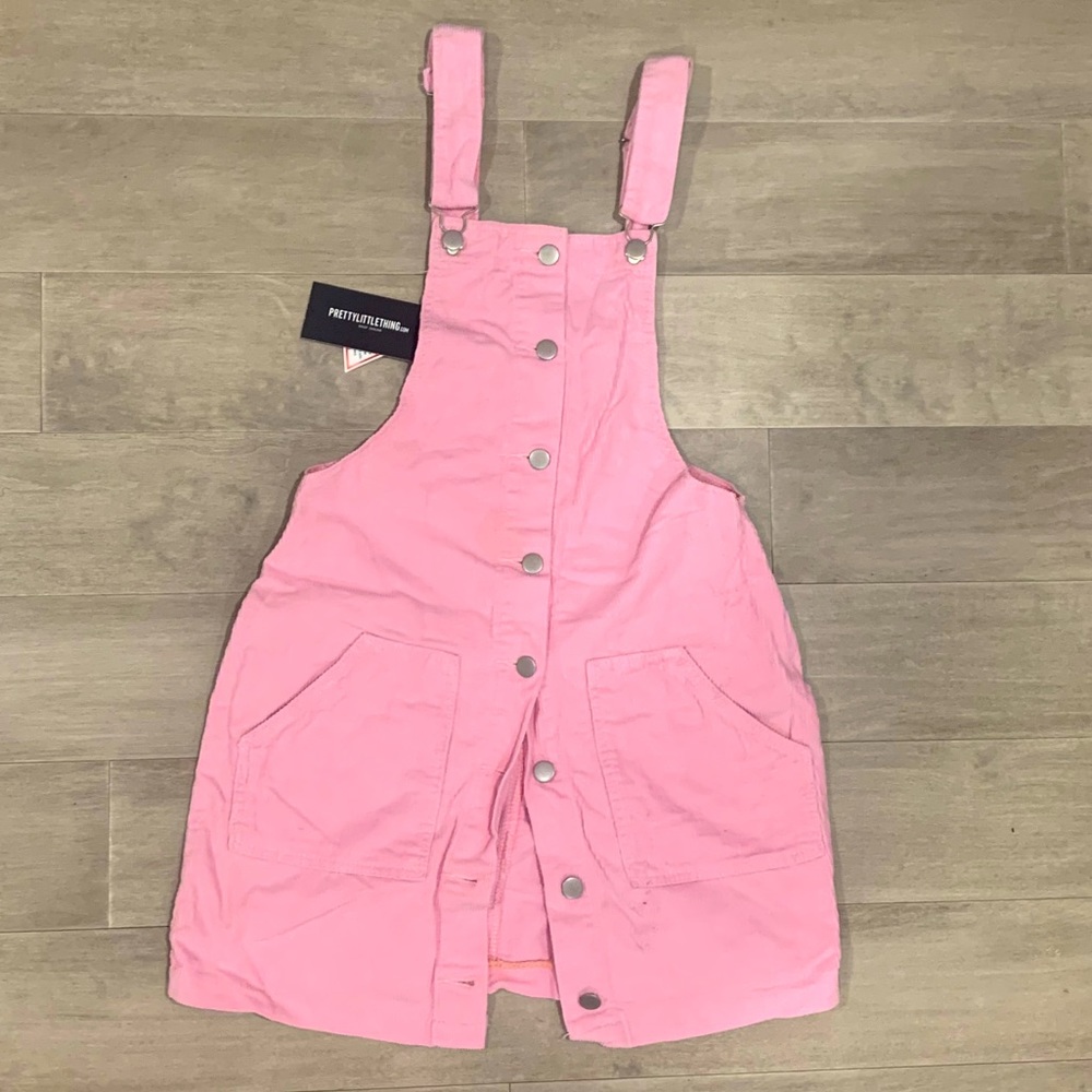 PLT Pink Corduroy Pinafore Dress